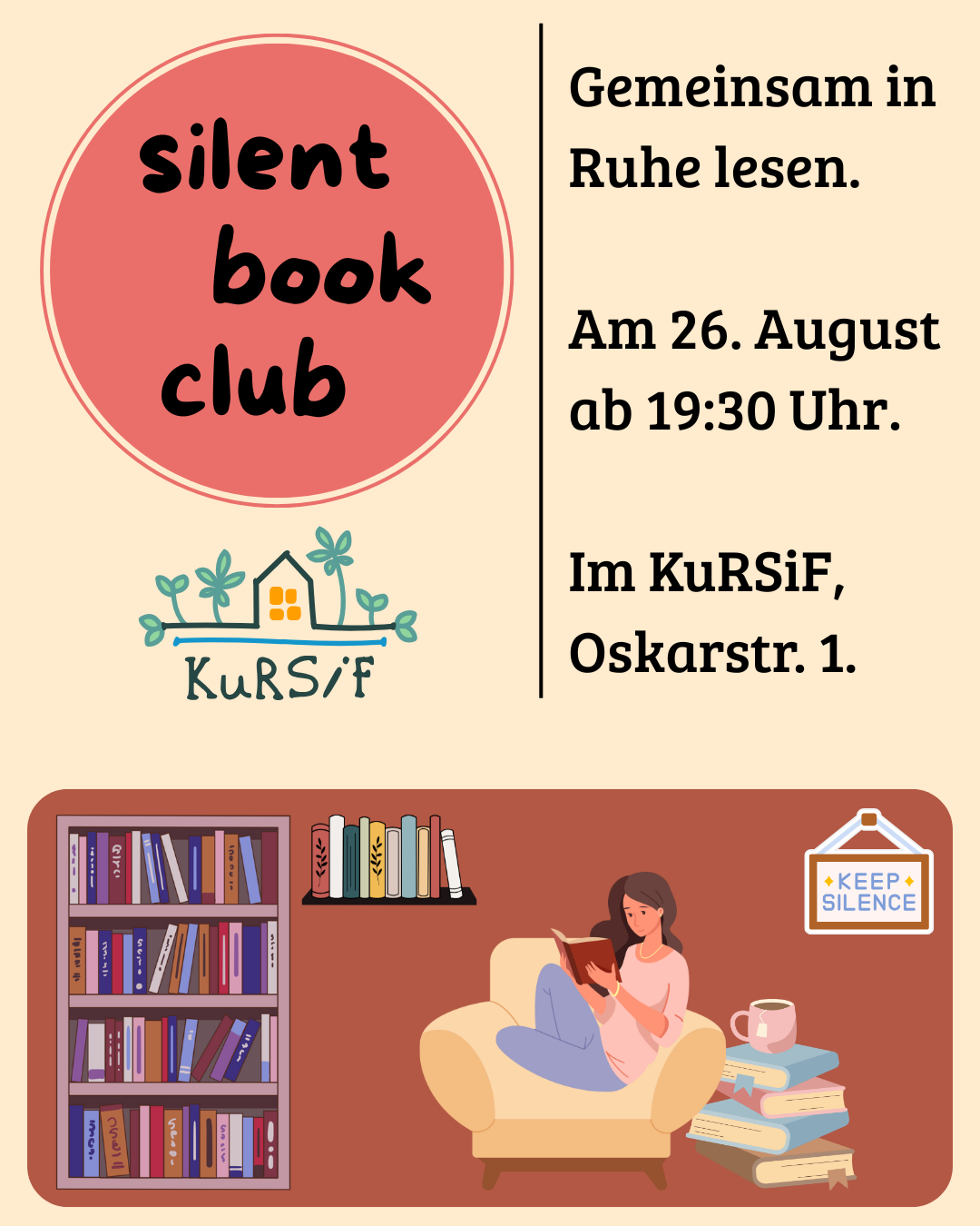 Treffen des Silent Book Clubs