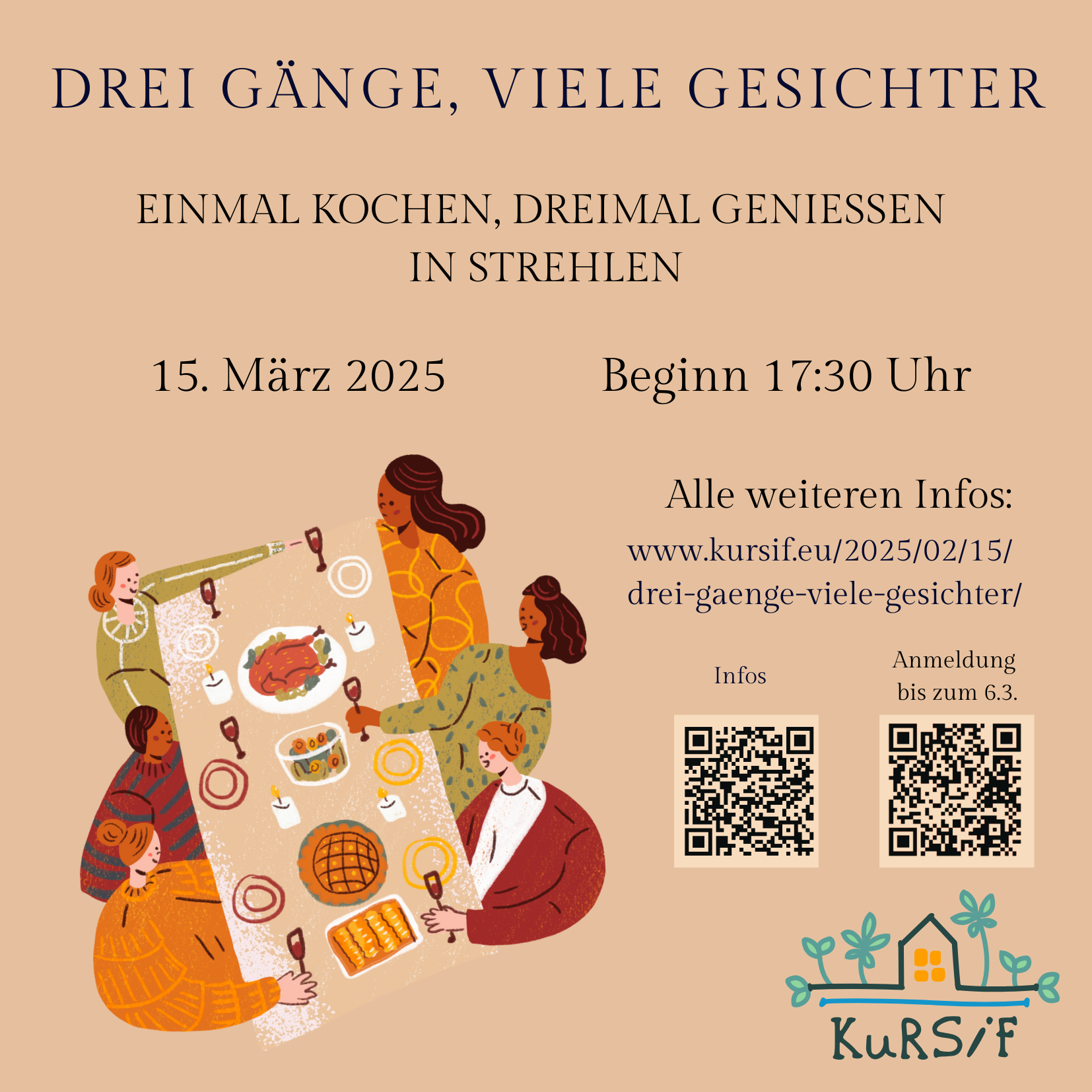 Drei Gänge, viele Gesichter